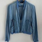 BDG Urban Outfitters Lyocell Front Zip Bomber Style Chambray Jacket Medium Photo 0