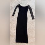 NWOT Marcella NYC Mesh Sleeves Long Evening Black Marian gown M Size M Photo 4