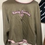 Harley Davidson cutest brown & pink  sweatshirt Photo 0