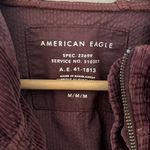 American Eagle  Corduroy Maroon Zip Up Jacket | Size Medium Photo 2
