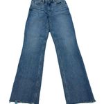 Paige Cindy High Rise Straight Leg Jeans with Distressed Hem Size 26 Photo 0
