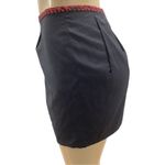 Rachel Back Zipper Roy Navy Pinstripe Skirt Size 8 New With Tags Blue Photo 1