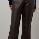 Love, Whit by Whitney Port Faux Leather Size 14 Pants ** Repair On A Tear Noted Brown Photo 0
