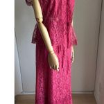 Vintage Lace Maxi Dress with Jacket Mauve Full Length Sundress Prom Size M/8 Pink Size M Photo 5