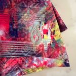 Dona Jo Skirt Size 1 XS/S Skort Abstract Golf Tennis Skirt Ruffles $82 EUC Pink Photo 5