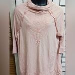 Caite Blush Shirt Dress/Tunic Embroidered Women's Small Pink Photo 2