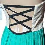 CITY STUDIO Seafoam Taupe Strapless Dress Sz Juniors L Mini Cocktail Party Dance Green Photo 5