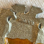 Vintage 1988 J.J. Pewter cow brooch. Silver Photo 4