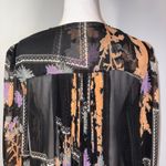 ASOS  Floral Patchwork Print‎ Sheer Button Up Long Sleeve Mini Dress US 14 Photo 3