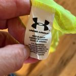 Under Armour  Shirt Neon Yellow Lemon Lime Heat Gear V Neck Women Medium Athletic Photo 7