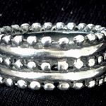 Sterling Silver  Open Dot Bead Cigar Band Ring Sz 8 Photo 10