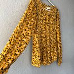 Maeve by Anthropologie Yellow Top, Medium Floral Blouse Photo 2