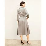 MM.LaFleur The Pepper Dress Minimalist Old Money Washable Silk Charmeuse Dune M Photo 1