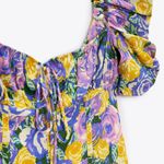 ZARA Floral Boho Summer Mini Dress Puff Sleeve  Photo 2