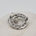 Sterling Silver Multi Color Rhinestone Wreath Brooch Pin Set Mother’s Day Gift‎ Photo 9