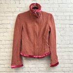 Diane Von Furstenberg  Marika Wool Tweed Jacket Zip Up Size 6 Vintage Photo 6