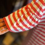 None Stripe Red Women’s top Photo 5