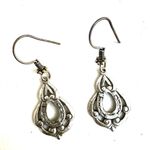Horse Shoe Silver Plated drop earrings Photo 2