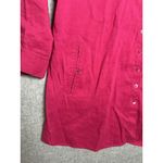 Eileen Fisher  PL Petite Large Womens Top 3/4 Sleeve Button Linen Blend Pink Photo 7