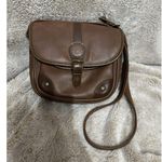 Liz Claiborne Vintage Cross Body Bag Brown Retro Hipster Leather? Adjustable Photo 0