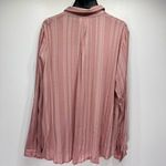 Hippie Rose  Mauve & Cream Boho Floral Design Long Sleeve Button Front Top Large Photo 2