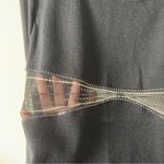 St. John Sheer Embellished Waist Evening Dress Long Sleeve Sparkly Rhinestones Photo 3