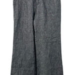 Elevenses NEW Womens Trousers Wide Leg 100% Linen Pants Cuffed Hem Black Sz 2S Photo 0