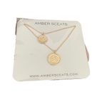 Amber Sceats Gold Tone Double Layer Coin Necklace Photo 3