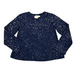 Maeve  by Anthropologie Navy Blue Crew Neck Sweatshirt Size Women's XS Photo 2