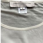 French Connection  Classic Crepe Short Sleeve Crème T-Shirt Size Medium Photo 6