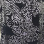 Vtg AGB Womens Large Burnout Velvet Blouse Top Black Witchy Whimsigoth Goth Y2K Photo 1