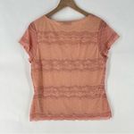 The Limited  VINTAGE Blush Pink Lace V-Neck Cap Sleeve Blouse Y2K‎ Fairy Size L Photo 7