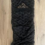 For Love & Lemons black gold lace sheer cutout ruched joanna dress Photo 1