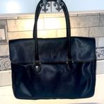 Trussardi Black Leather Tote Bag. Photo 0