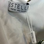 ESTELLE‎ Women's 3X Wildbloom Midi Dress Floral One shoulder Short Puff Sleeves Blue Photo 6