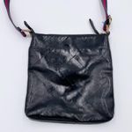 Tommy Hilfiger Vintage Purse Crossbody Bag Black Leather Red Blue Striped Straps Photo 3