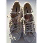 Converse Chuck Taylor Women's Size 8 Lift Herringbone Mesh Low Top Cream White Photo 3