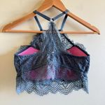 PINK - Victoria's Secret Pink Victoria Secret Push Up Pigeonnant Bra Sz S D-DD THE EYELASH LACE HIGH NECK Photo 5