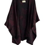 Cleobella  Sevigny Bordeaux Capelet One Size Burgundy Black Tassel Wrap Poncho Photo 0