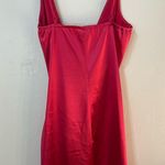 Red pink tight shiny dress Photo 2