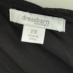 Dress Barn  Black Red Floral Blouse Size 2X Whimsigoth Boho Photo 2