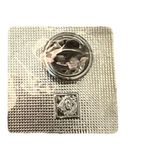 Vintage Square Airplane Pin Label Tie Hat White plane Yellow dotted Line NEW Photo 1