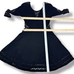 Free People To The Point Lace Cutouts Stretch Skater Dress Black Small Gothic Photo 12