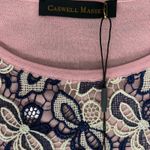 Caswell Massey Pink Crochet Lace Butterfly Mini Tee Shirt Dress size S NEW Tags Photo 9