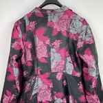Jerry T Art To Wear Floral Jacket Tie Front Flare Sz Large Pink Photo 10
