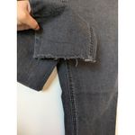 Forever 21  Womens Jeans Cropped Mid Rise with Raw Hem Black S Medium Photo 2