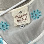 Meena Mahal Dress embroidered tiered sheer mini womens White medium indian party Photo 1
