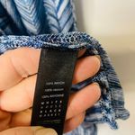 White House | Black Market WHBM Blue Chevron Weave Open Front Cardigan Sz Medium Photo 5