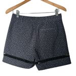 Rebecca Taylor  Leopard Print Shorts Size 2 Gray‎ Black Animal Print Maximalist Photo 1