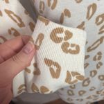 Banana Republic Charlene cheetah print white 3/4 sleeve cotton blend sweater M Photo 7